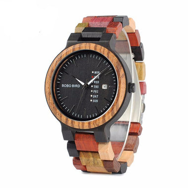 Multi Colors Wooden Watch