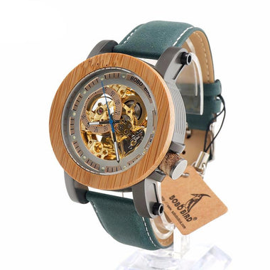 Steeling In Wooden Watch