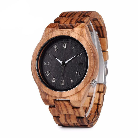 Zebra Wood Quartz Watch