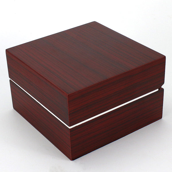 Durable Dark Red Wooden Watch Box