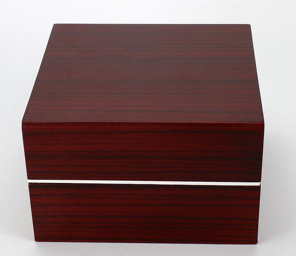 Durable Dark Red Wooden Watch Box