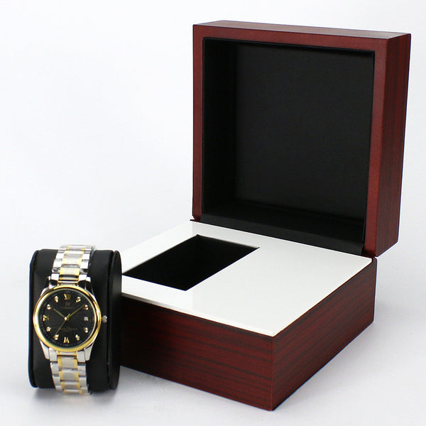 Durable Dark Red Wooden Watch Box