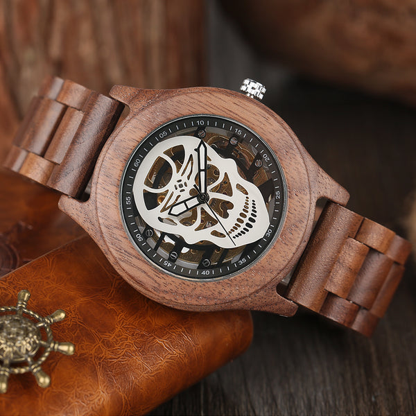 Red Skull Ebony Wrist Watch