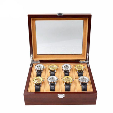3 Grid Wood Watch Organizer