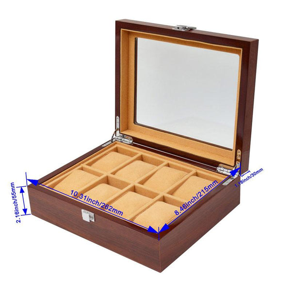 3 Grid Wood Watch Organizer