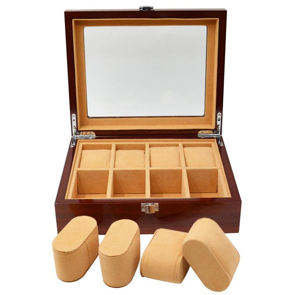 3 Grid Wood Watch Organizer