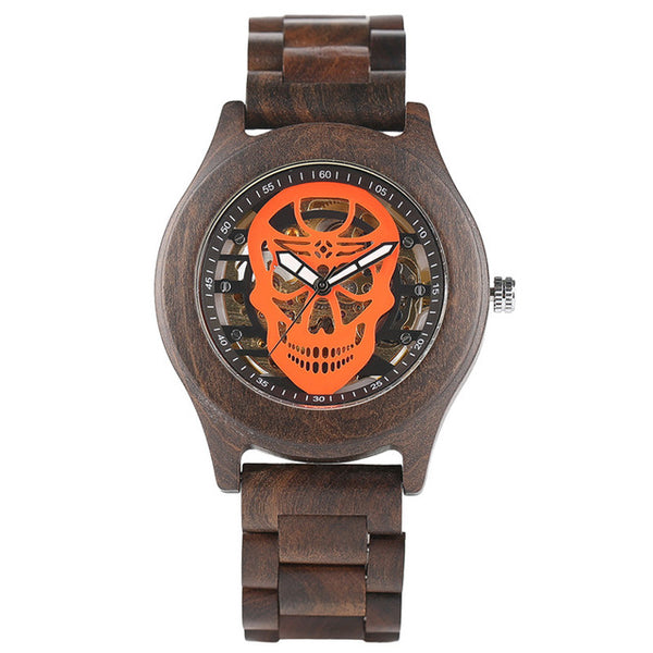 Red Skull Ebony Wrist Watch