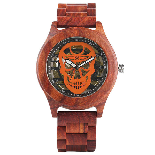 Red Skull Ebony Wrist Watch