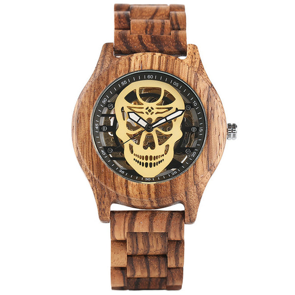 Red Skull Ebony Wrist Watch