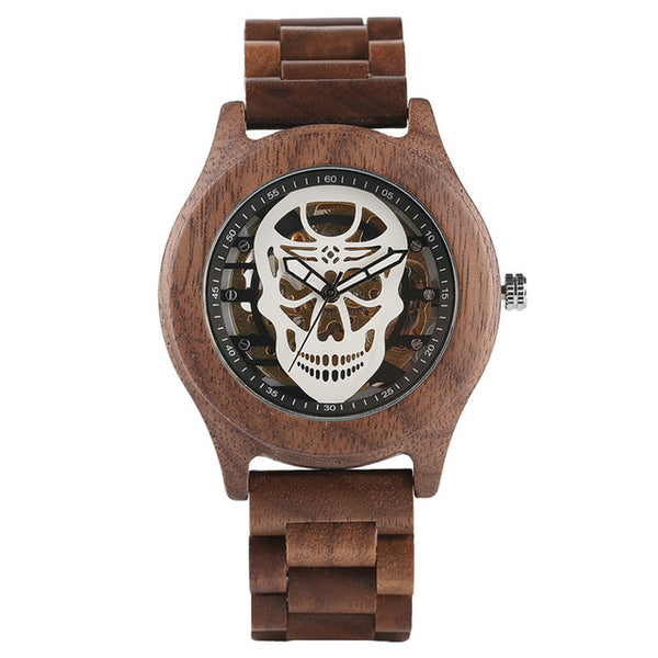 Red Skull Ebony Wrist Watch