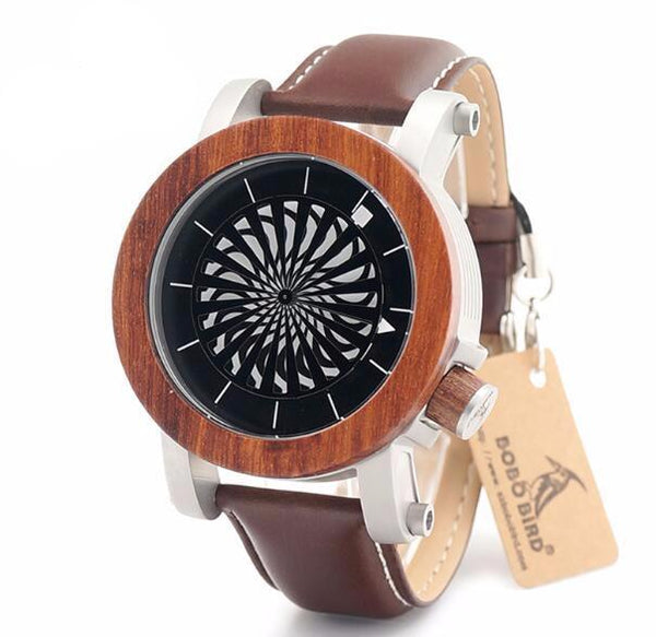 Counter Clock Wise Wooden Watch