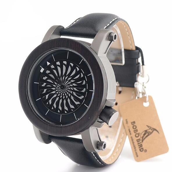 Counter Clock Wise Wooden Watch