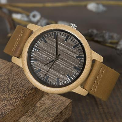 Antique Round Bamboo Wooden Watch